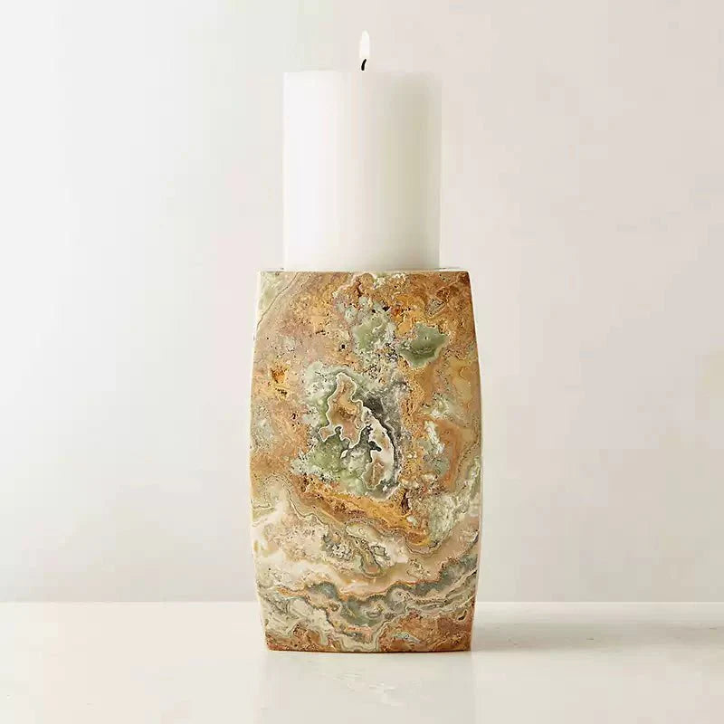 Elara Agate Candle Holder