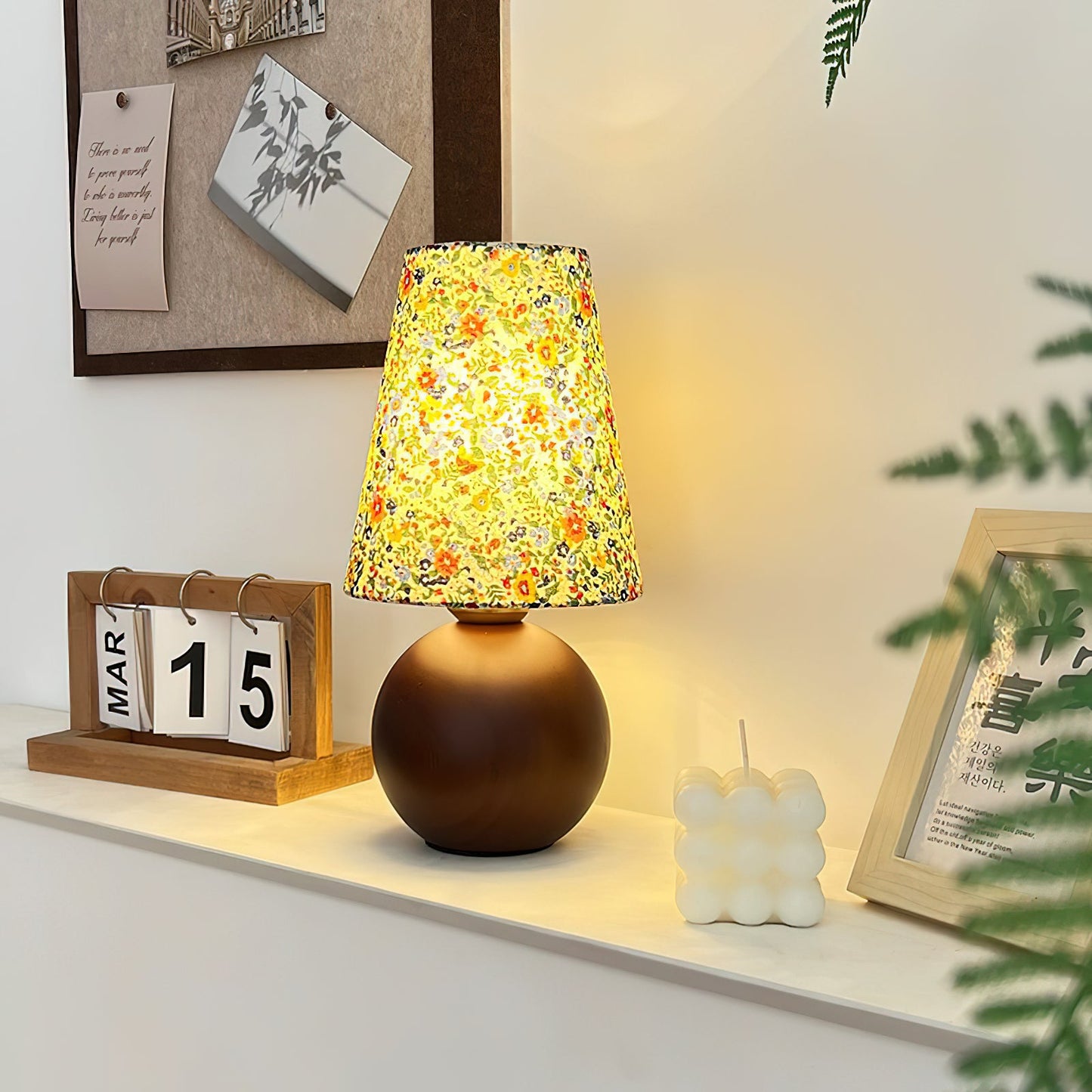 Elara Floral Glow Side table lamp Table Lamp