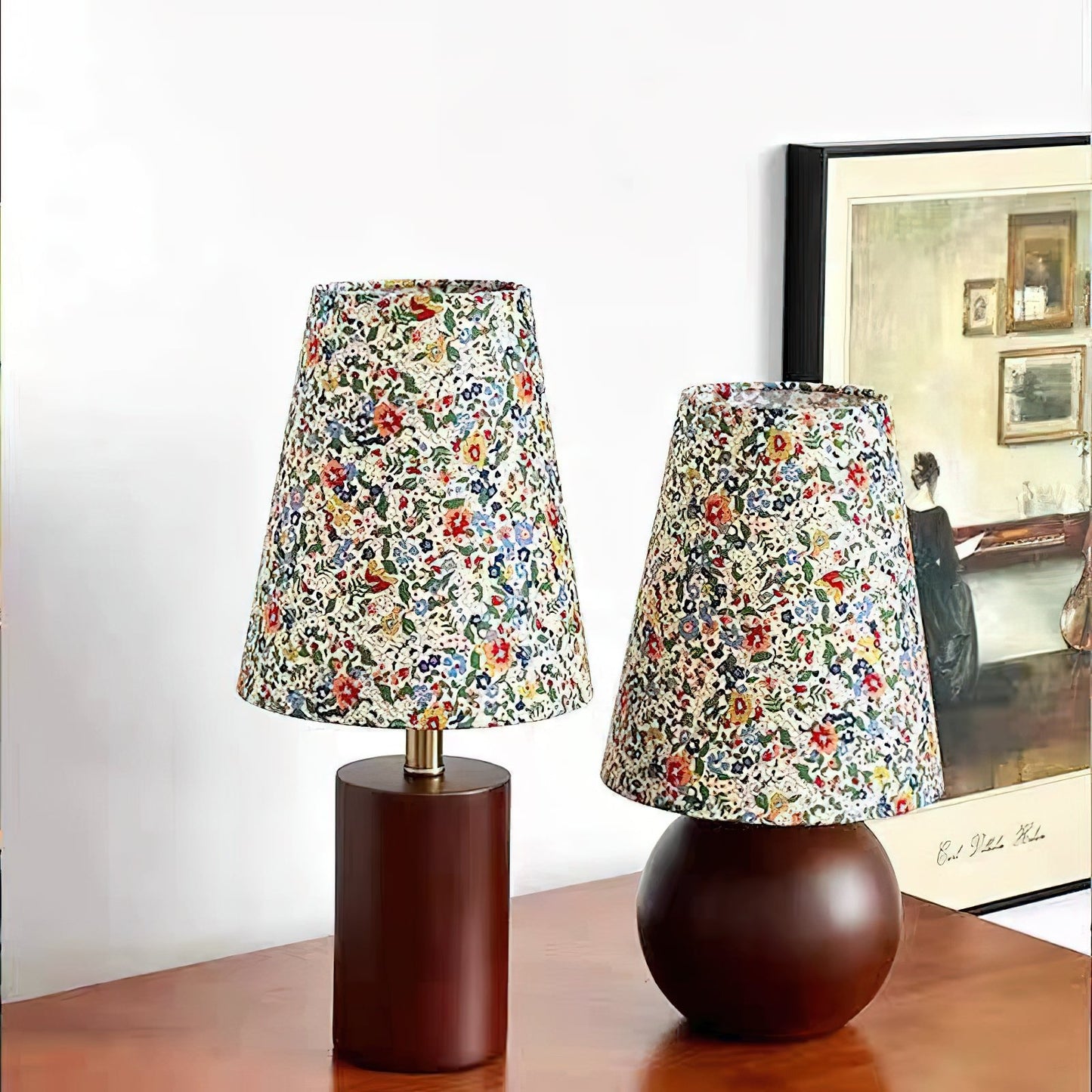 Elara Floral Glow Side table lamp Table Lamp