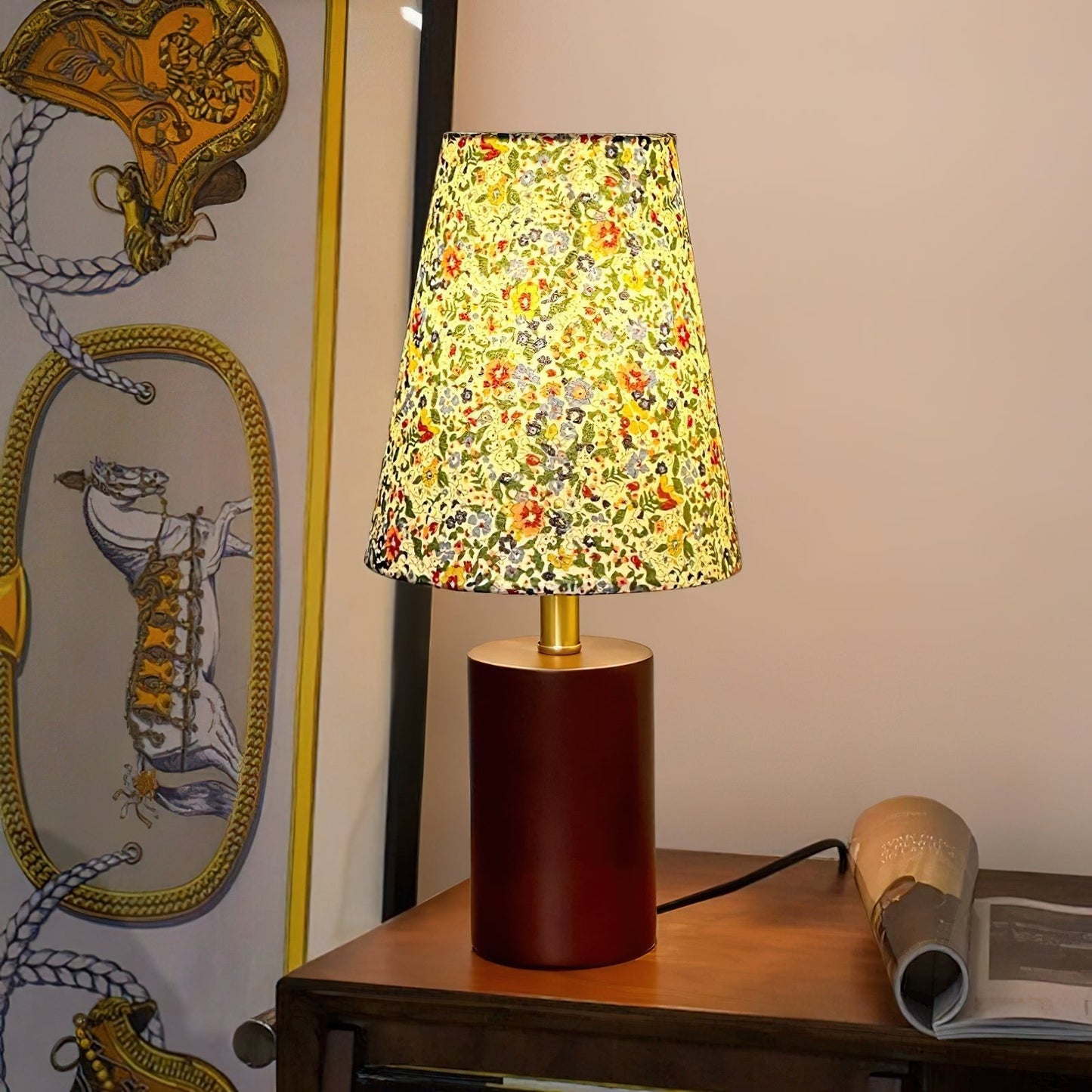 Elara Floral Glow Side table lamp Table Lamp