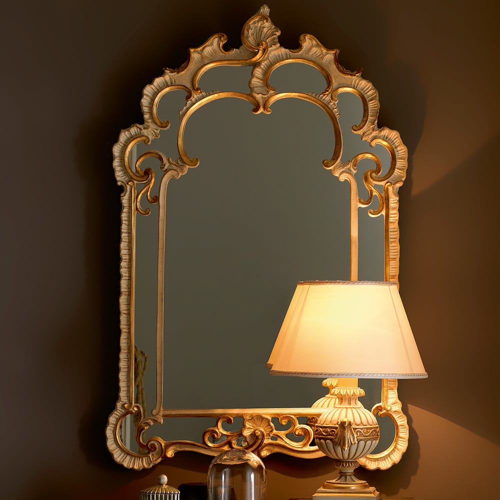 Elegant Italian Designer Classic Console And Mirror Set