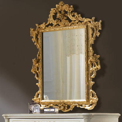 Elegant Italian Ivory and Gold Leaf Chest Of Drawers