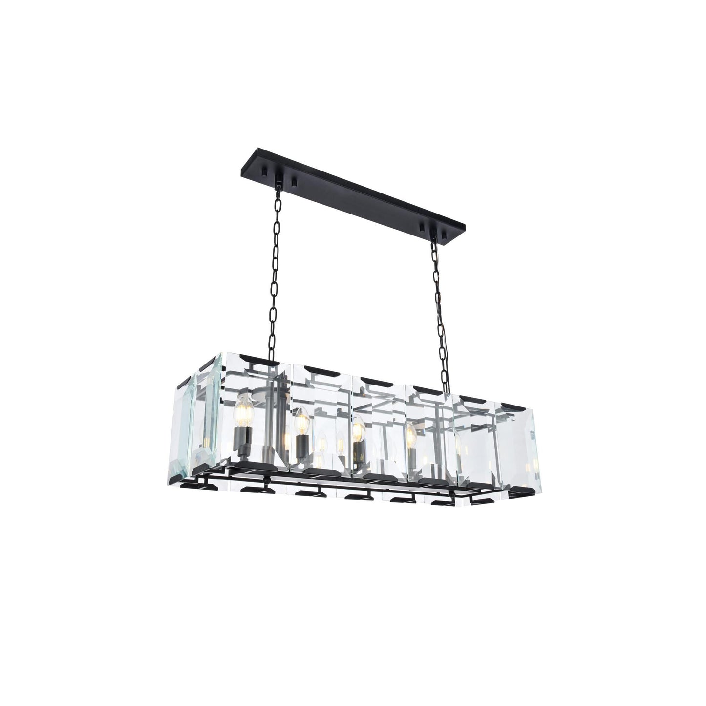 Elegant Lighting Urban Classic Monaco 40 Inch 12 Light Linear Suspension Light Cp385435