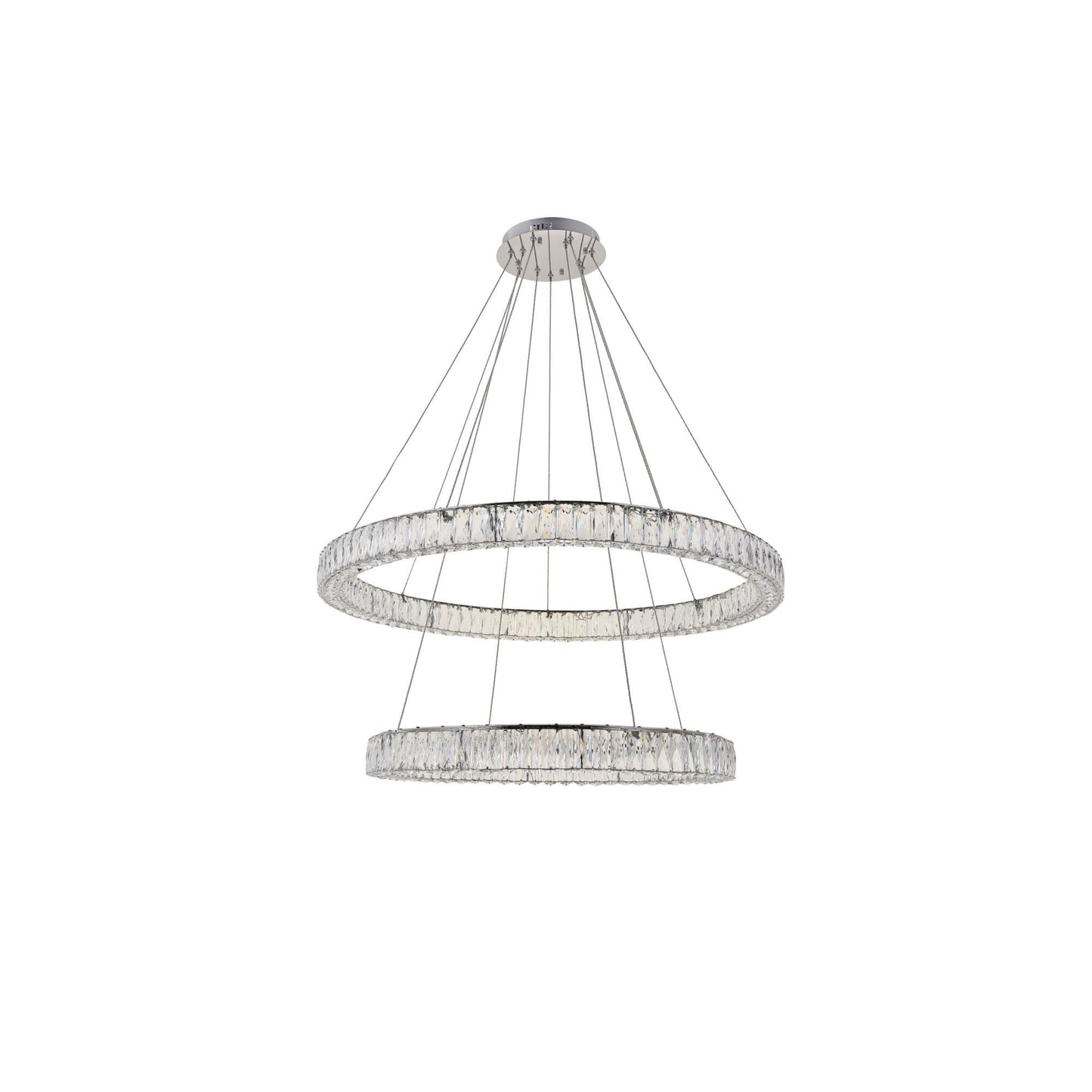 Elegant Lighting Monroe 42 Inch 1 Light Led Chandelier Cp414851