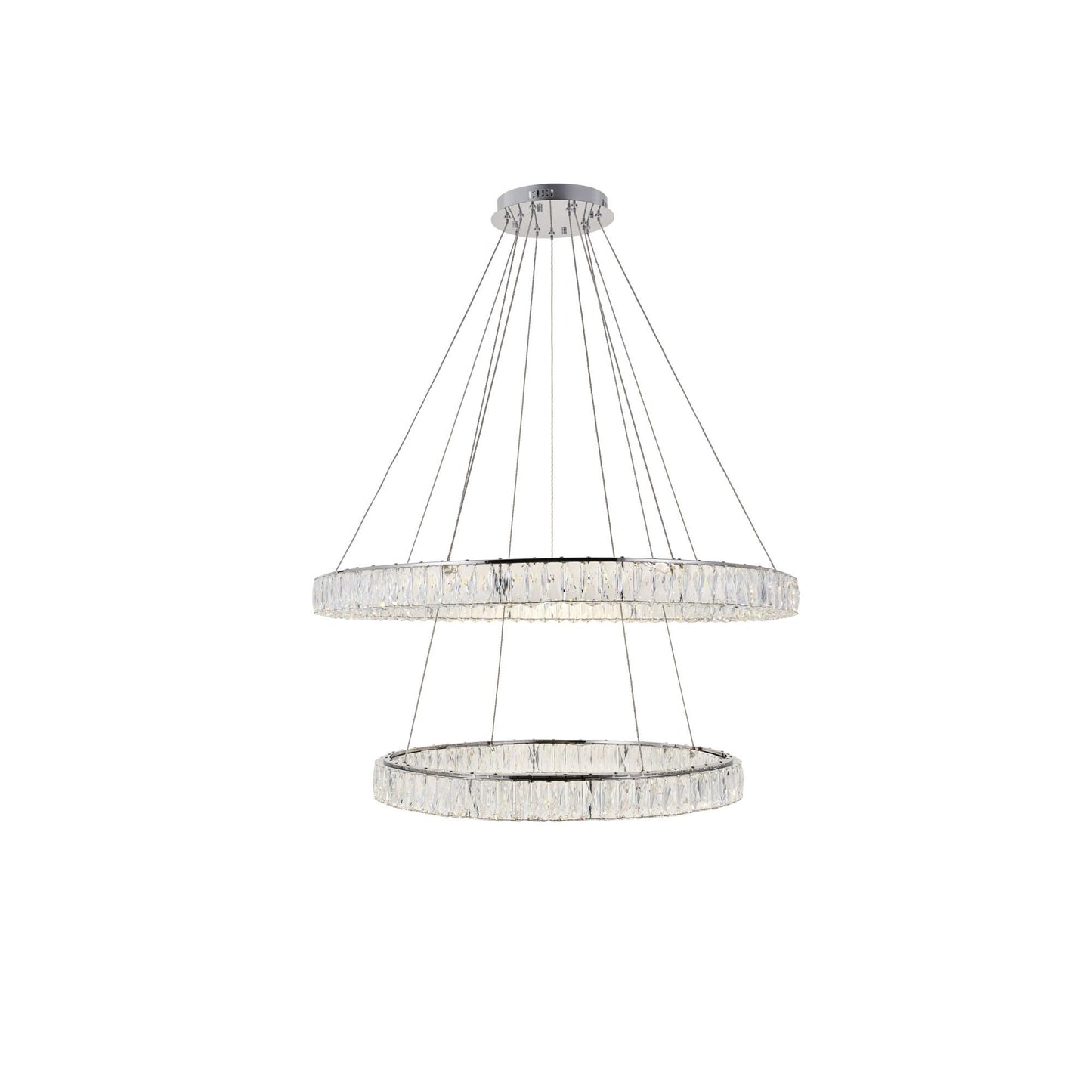 Elegant Lighting Monroe 42 Inch 1 Light Led Chandelier Cp414851