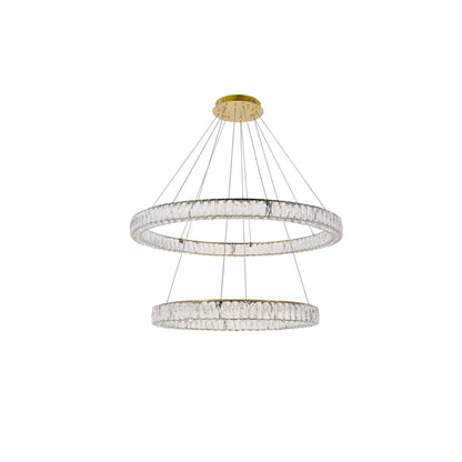 Elegant Lighting Monroe 42 Inch 1 Light Led Chandelier Cp414851