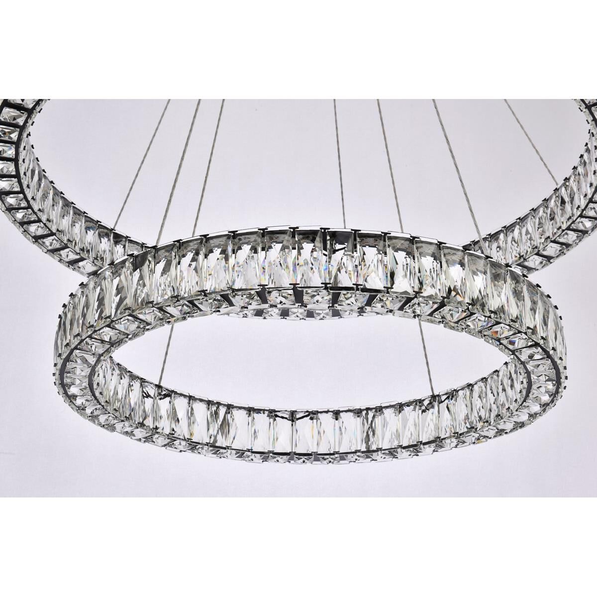 Elegant Lighting Monroe 36 Inch 2 Light Led Chandelier Cp774583