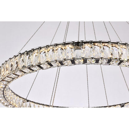 Elegant Lighting Monroe 36 Inch 2 Light Led Chandelier Cp774583