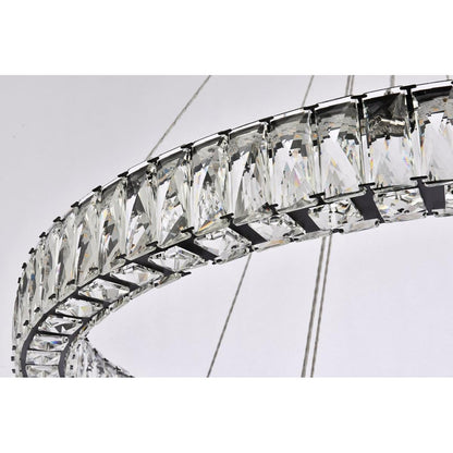 Elegant Lighting Monroe 36 Inch 2 Light Led Chandelier Cp774583