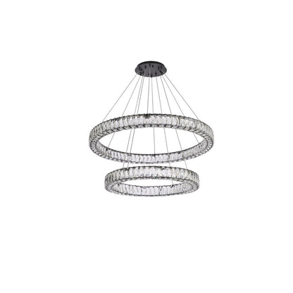 Elegant Lighting Monroe 36 Inch 2 Light Led Chandelier Cp774583