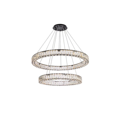 Elegant Lighting Monroe 36 Inch 2 Light Led Chandelier Cp774583