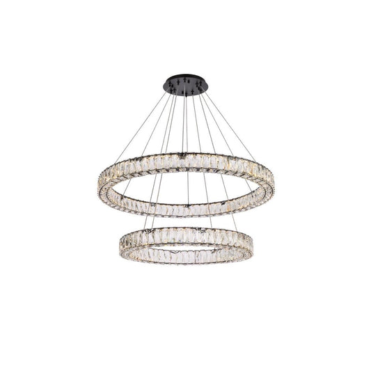 Elegant Lighting Monroe 36 Inch 2 Light Led Chandelier Cp774583