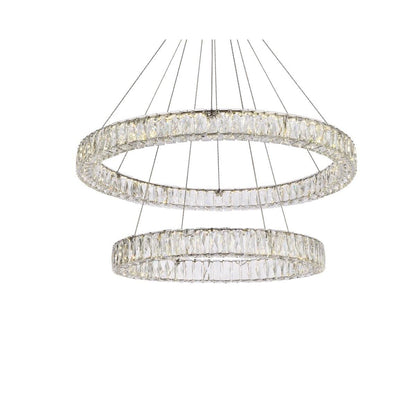 Elegant Lighting Monroe 36 Inch 2 Light Led Chandelier Cp774583