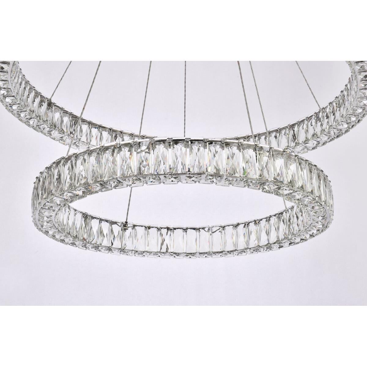 Elegant Lighting Monroe 36 Inch 2 Light Led Chandelier Cp774583