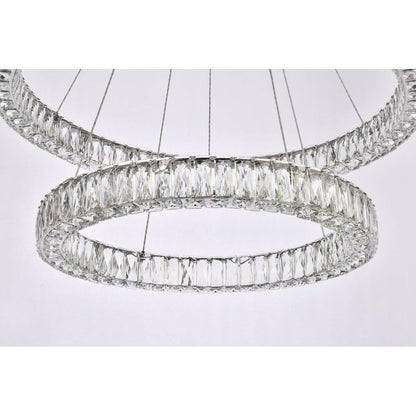 Elegant Lighting Monroe 36 Inch 2 Light Led Chandelier Cp774583