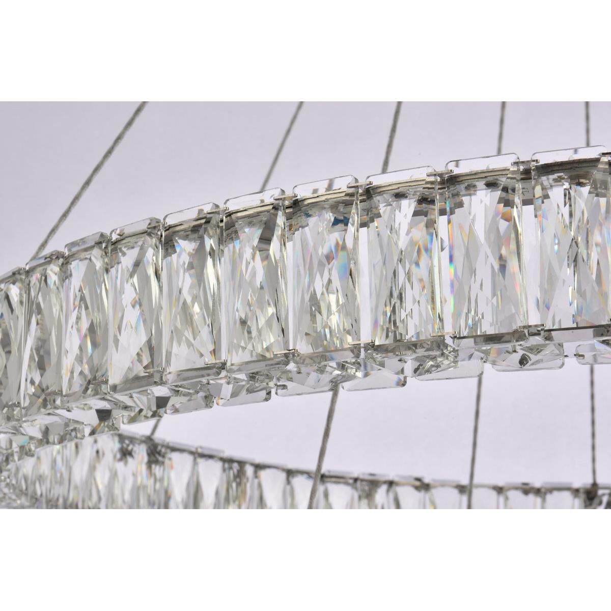 Elegant Lighting Monroe 36 Inch 2 Light Led Chandelier Cp774583