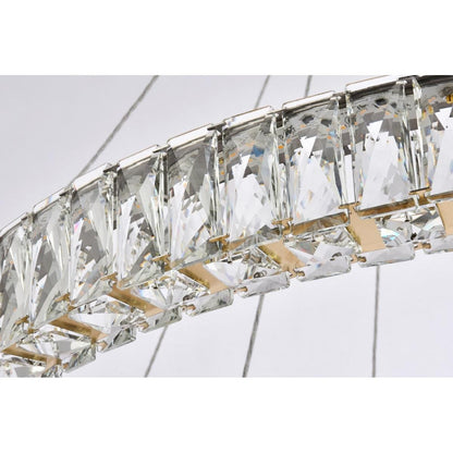 Elegant Lighting Monroe 36 Inch 2 Light Led Chandelier Cp774583