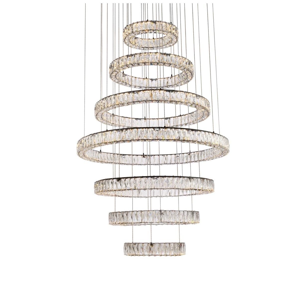 Elegant Lighting Monroe 40 Inch 7 Light Led Chandelier Cp774587