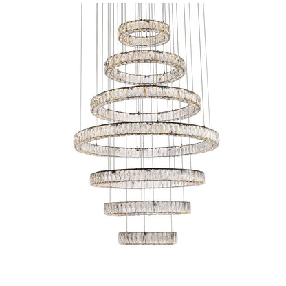 Elegant Lighting Monroe 40 Inch 7 Light Led Chandelier Cp774587