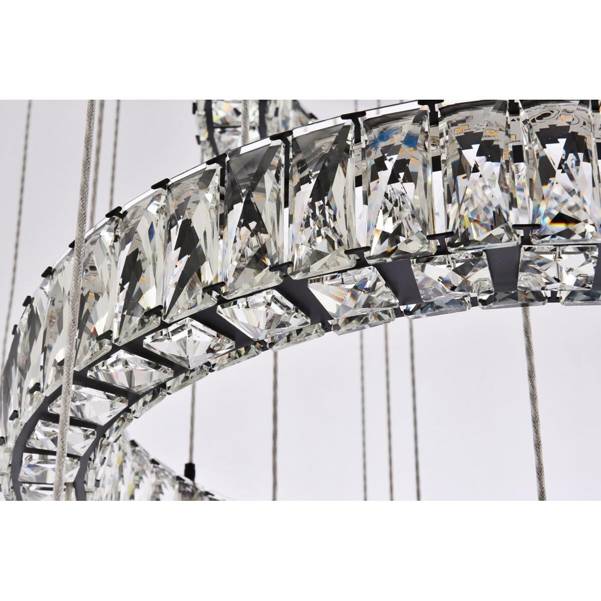 Elegant Lighting Monroe 40 Inch 7 Light Led Chandelier Cp774587