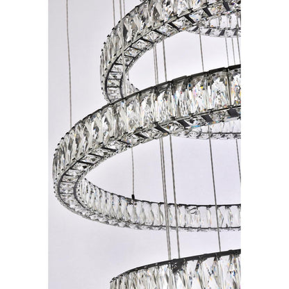 Elegant Lighting Monroe 40 Inch 7 Light Led Chandelier Cp774587