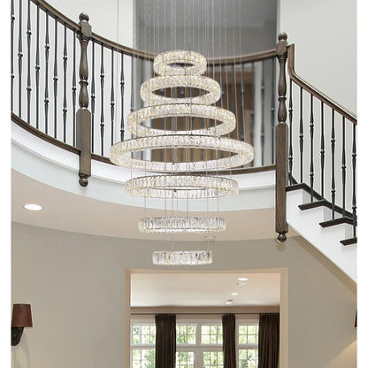 Elegant Lighting Monroe 40 Inch 7 Light Led Chandelier Cp774587