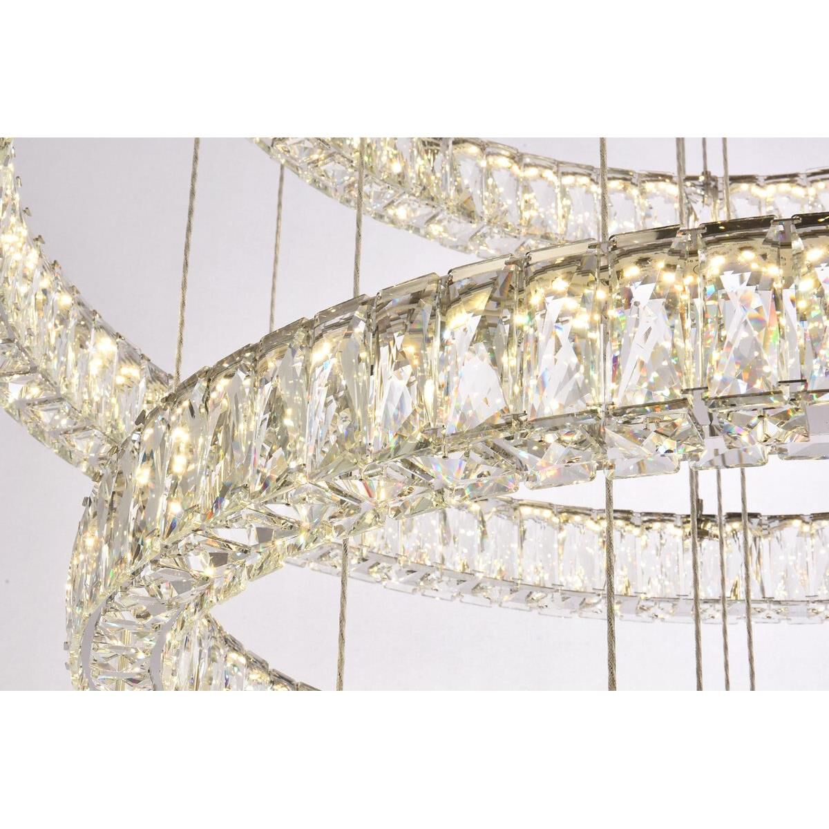 Elegant Lighting Monroe 40 Inch 7 Light Led Chandelier Cp774587