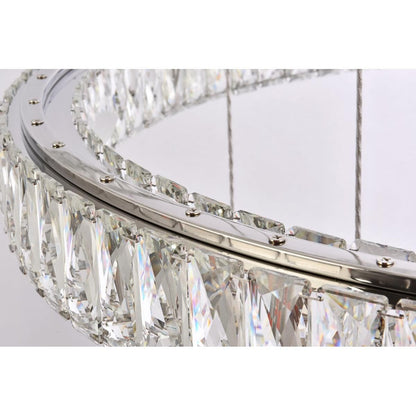 Elegant Lighting Monroe 40 Inch 7 Light Led Chandelier Cp774587