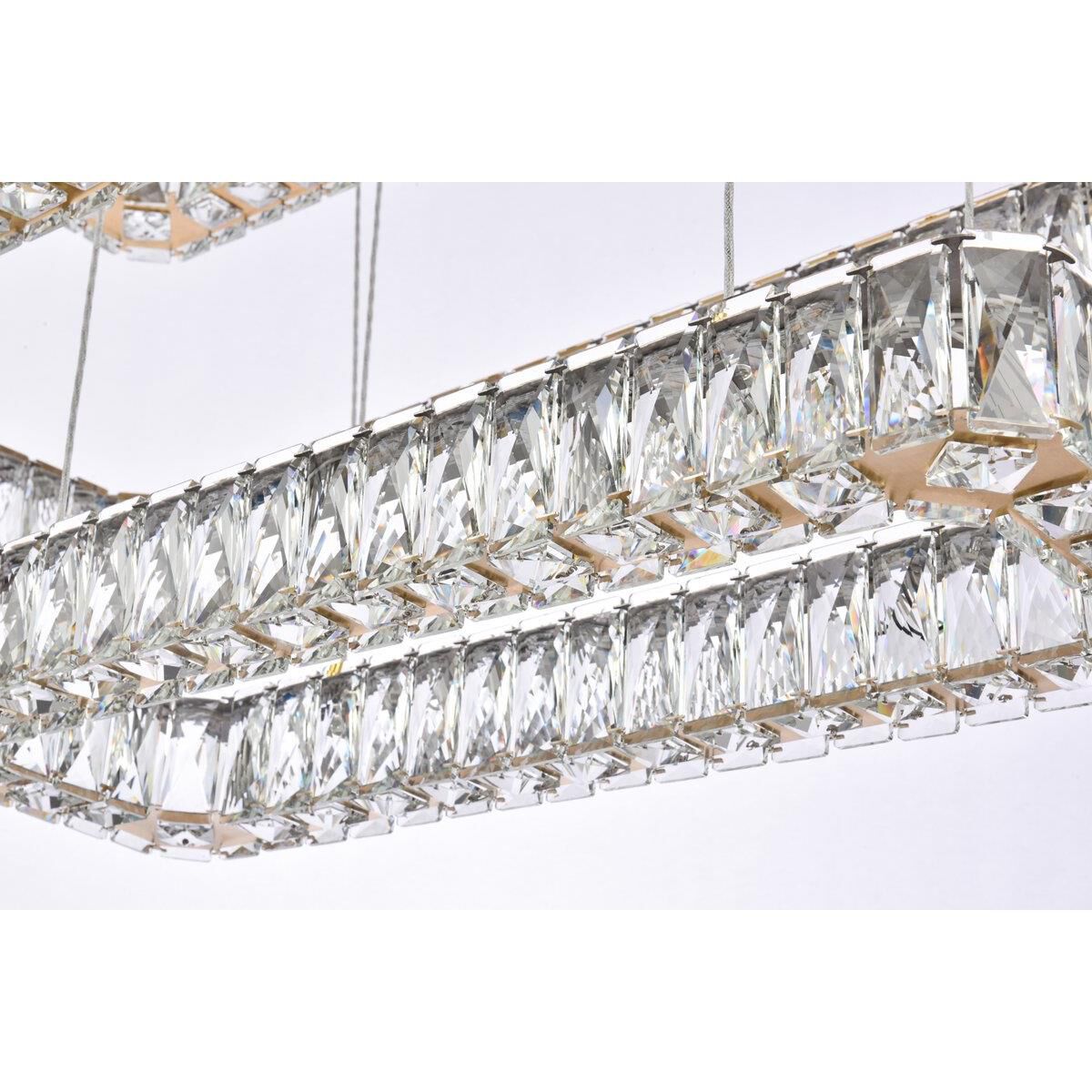 Elegant Lighting Monroe 42 Inch 3 Light Led Linear Suspension Light Cp774609