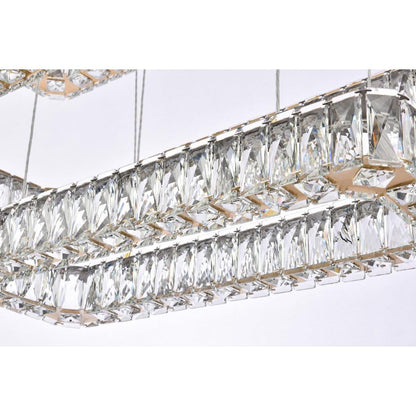 Elegant Lighting Monroe 42 Inch 3 Light Led Linear Suspension Light Cp774609