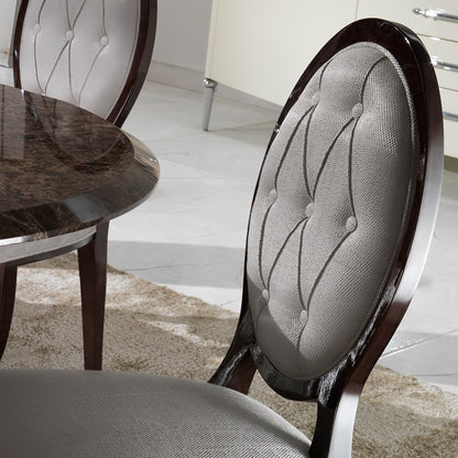 Elegant Oval Button Upholstered Dining Chair