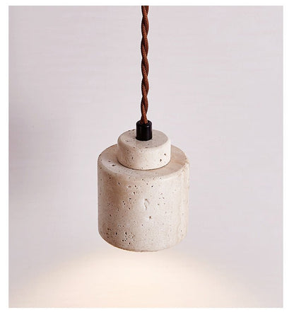 Elemental Travertine Mini Pendant Lamp