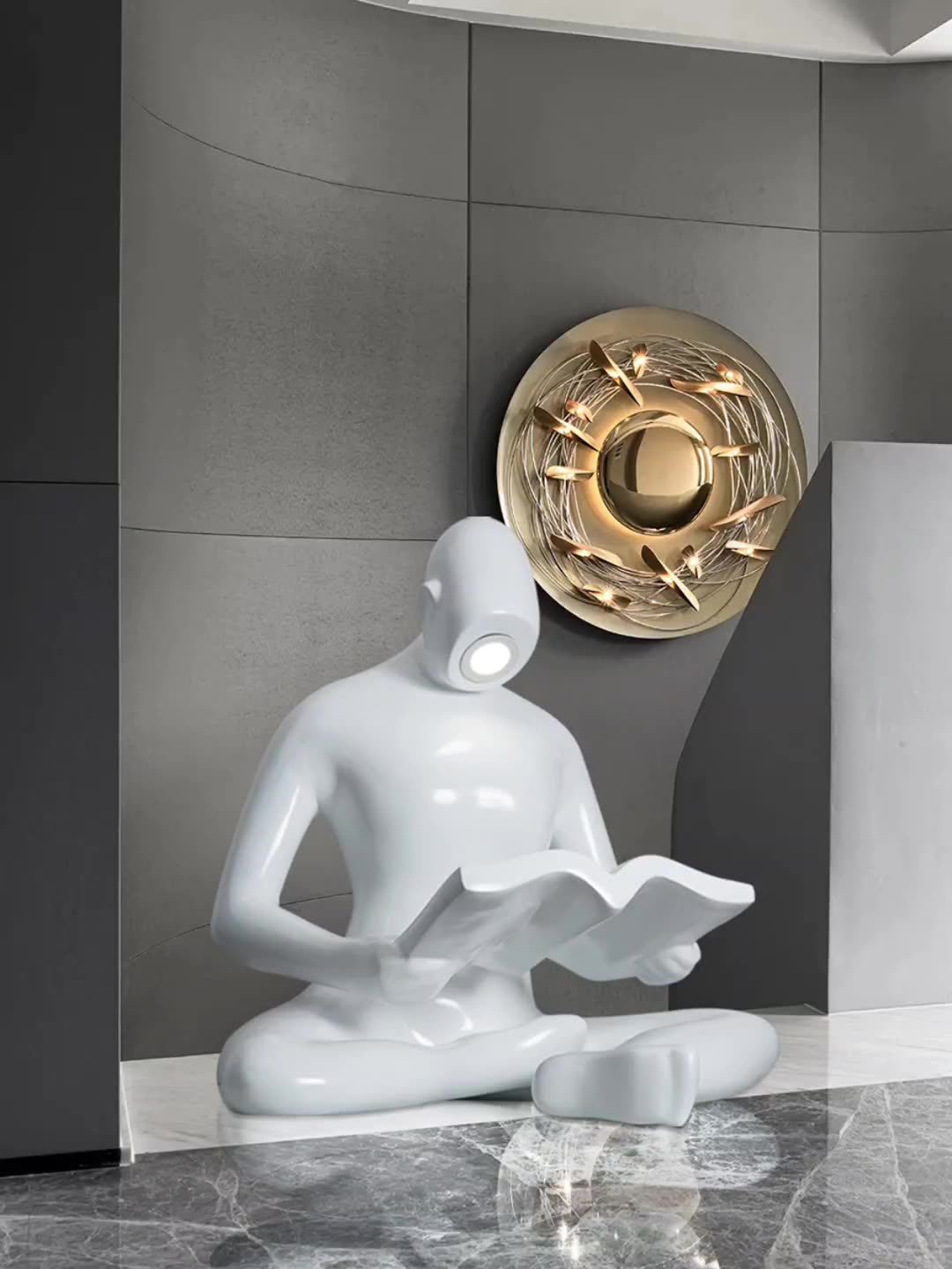 Elliott Reading Sculpture Free-standing Lamp Floor Lamp