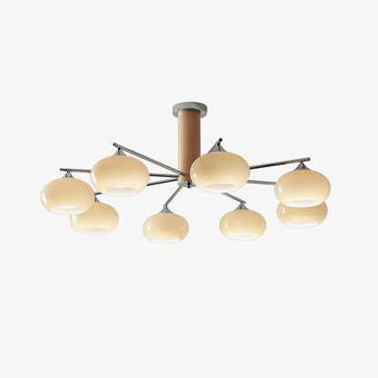 Elliptical Persimmon Candelabrum Chandelier