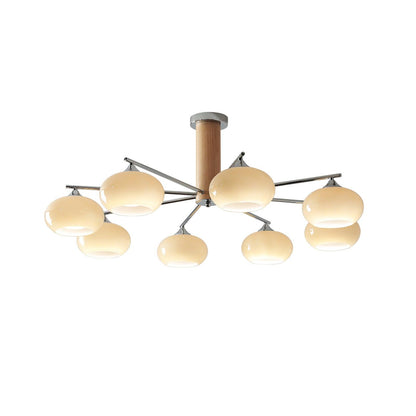 Elliptical Persimmon Candelabrum Chandelier