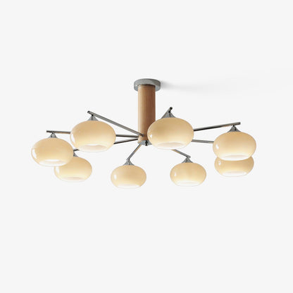 Elliptical Persimmon Candelabrum Chandelier