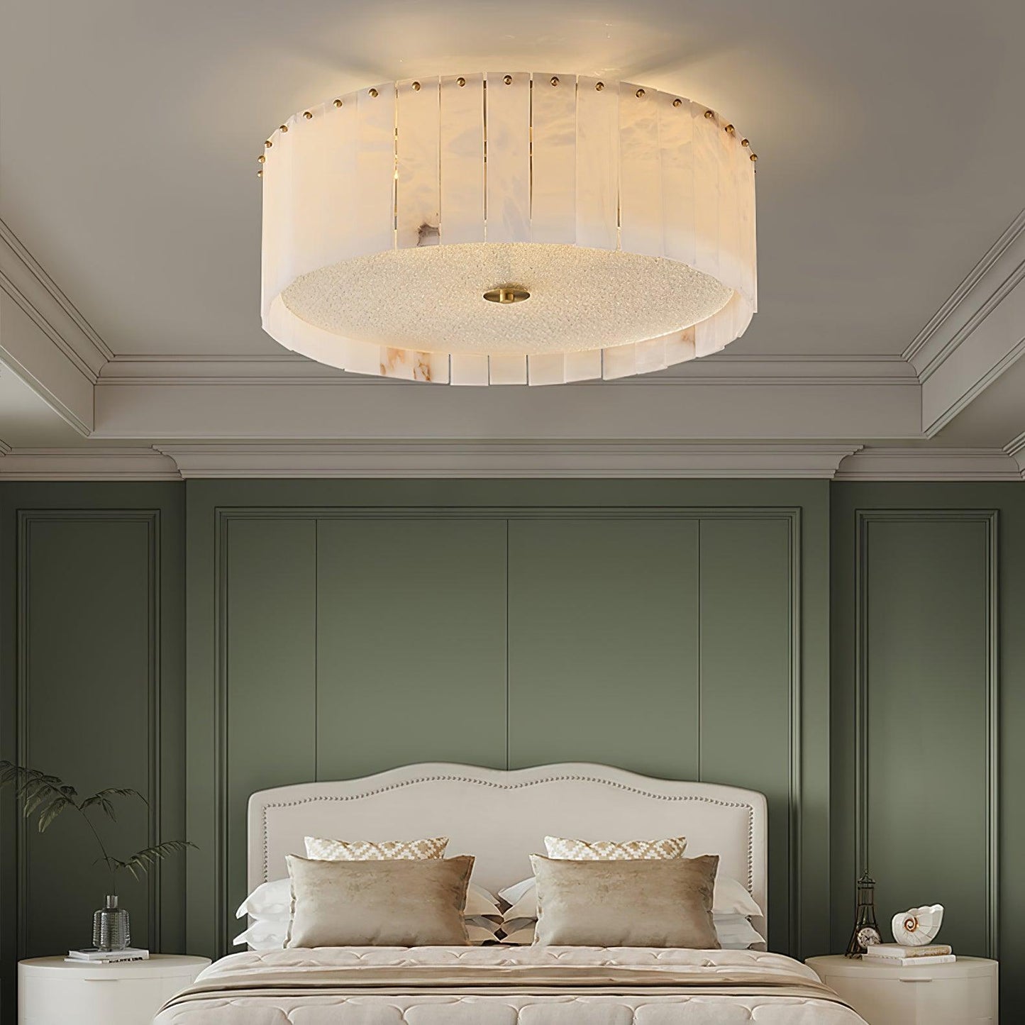 Elysian Alabaster Flush mount light Ceiling Lamp