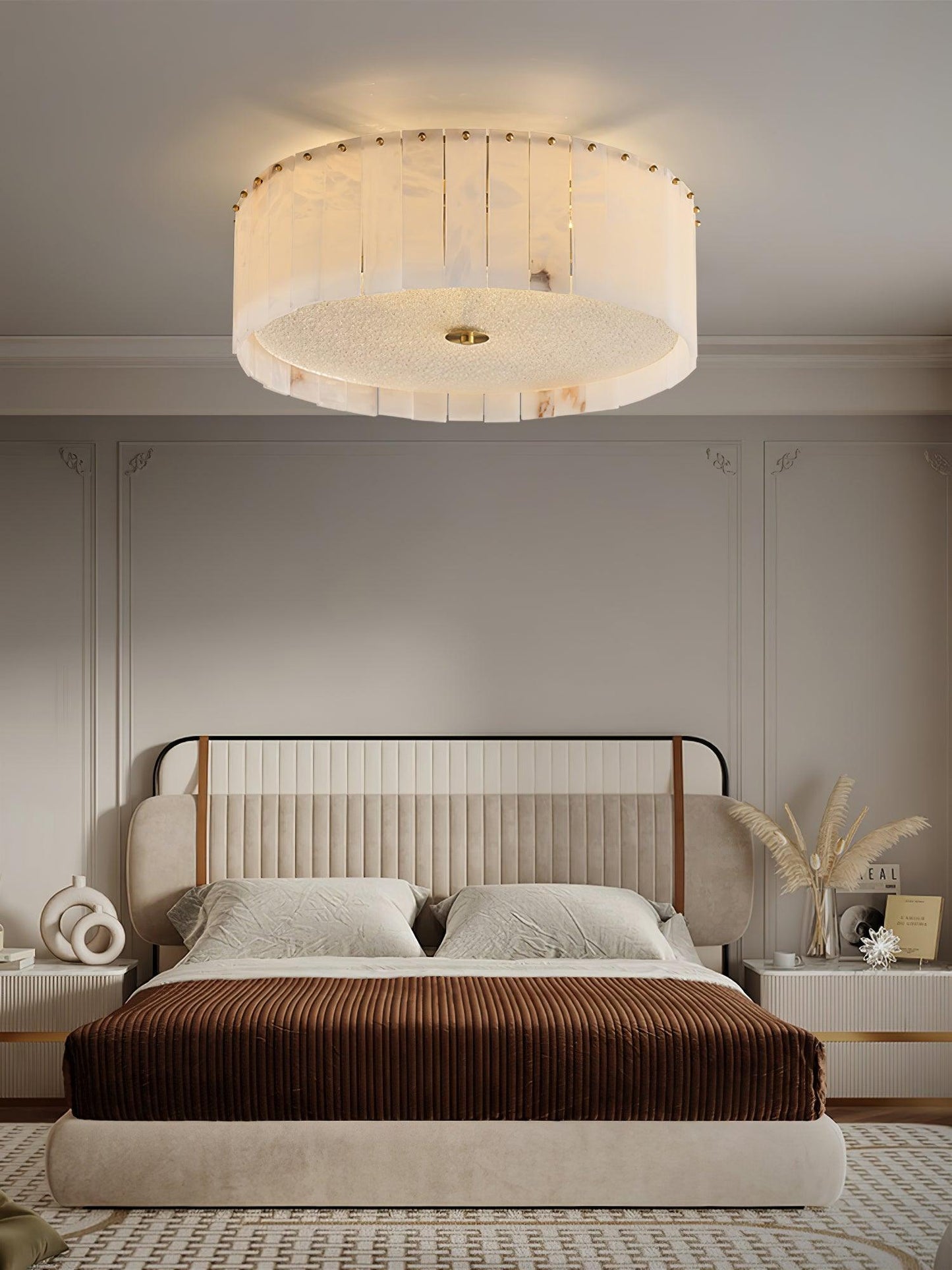 Elysian Alabaster Flush mount light Ceiling Lamp