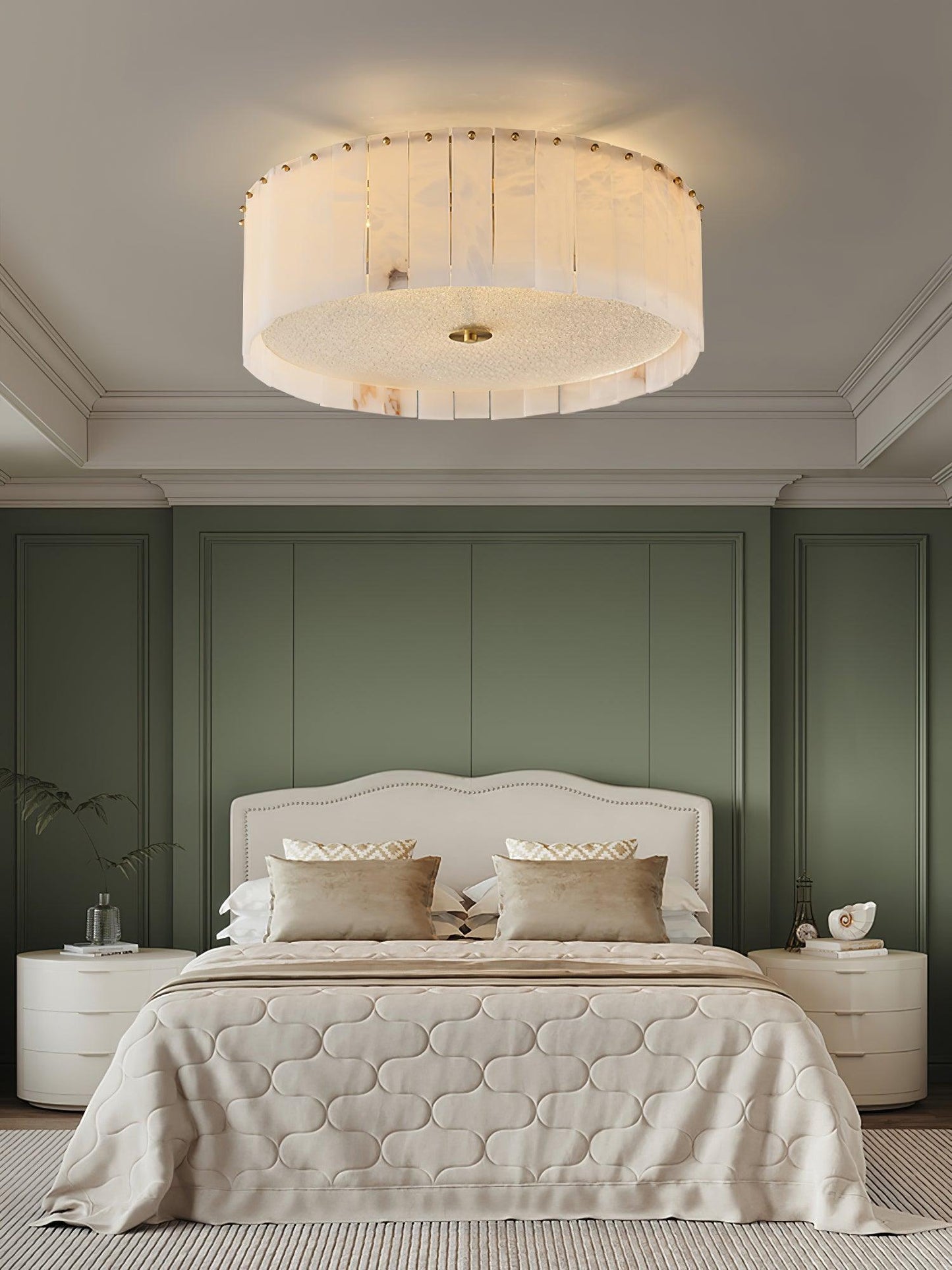 Elysian Alabaster Flush mount light Ceiling Lamp