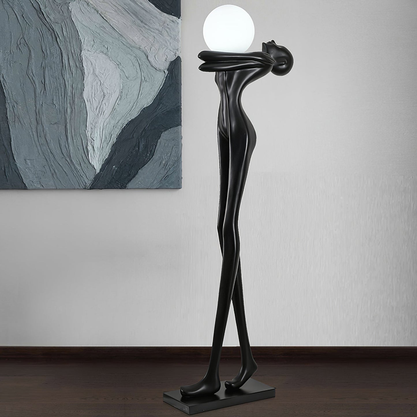 Embrace Ball Sculpture Standing Lamp Floor Lamp