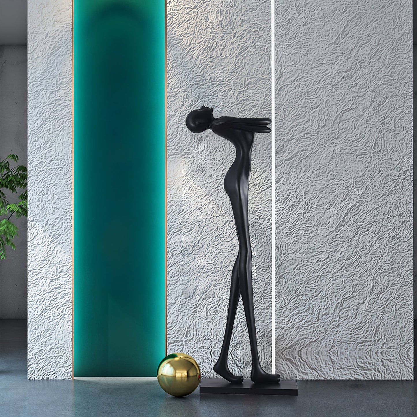 Embrace Ball Sculpture Standing Lamp Floor Lamp