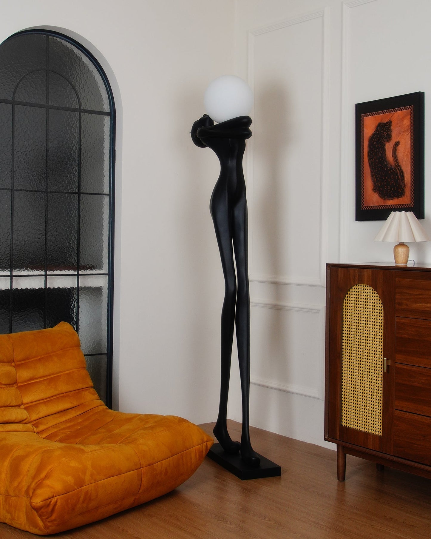 Embrace Ball Sculpture Standing Lamp Floor Lamp