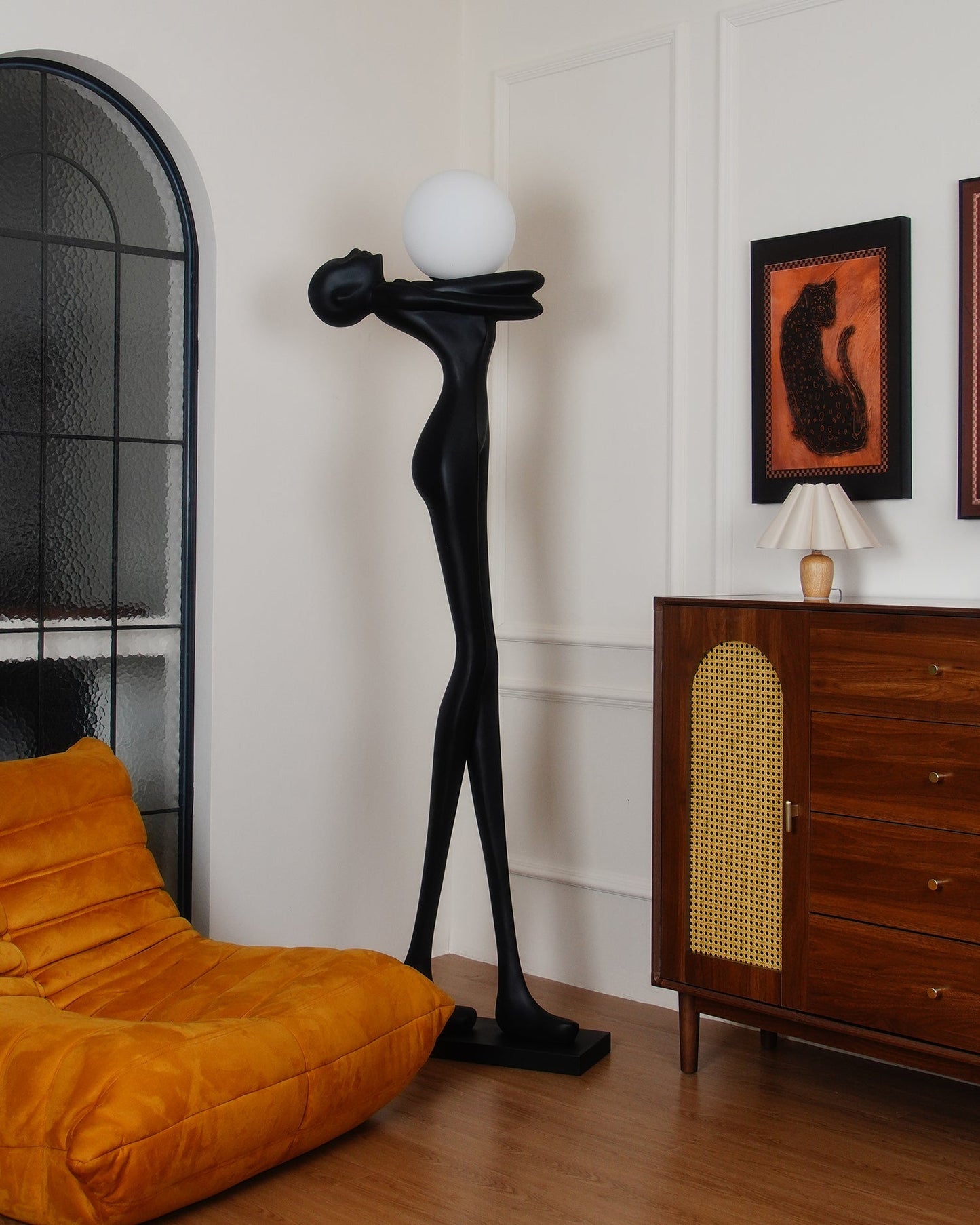 Embrace Ball Sculpture Standing Lamp Floor Lamp