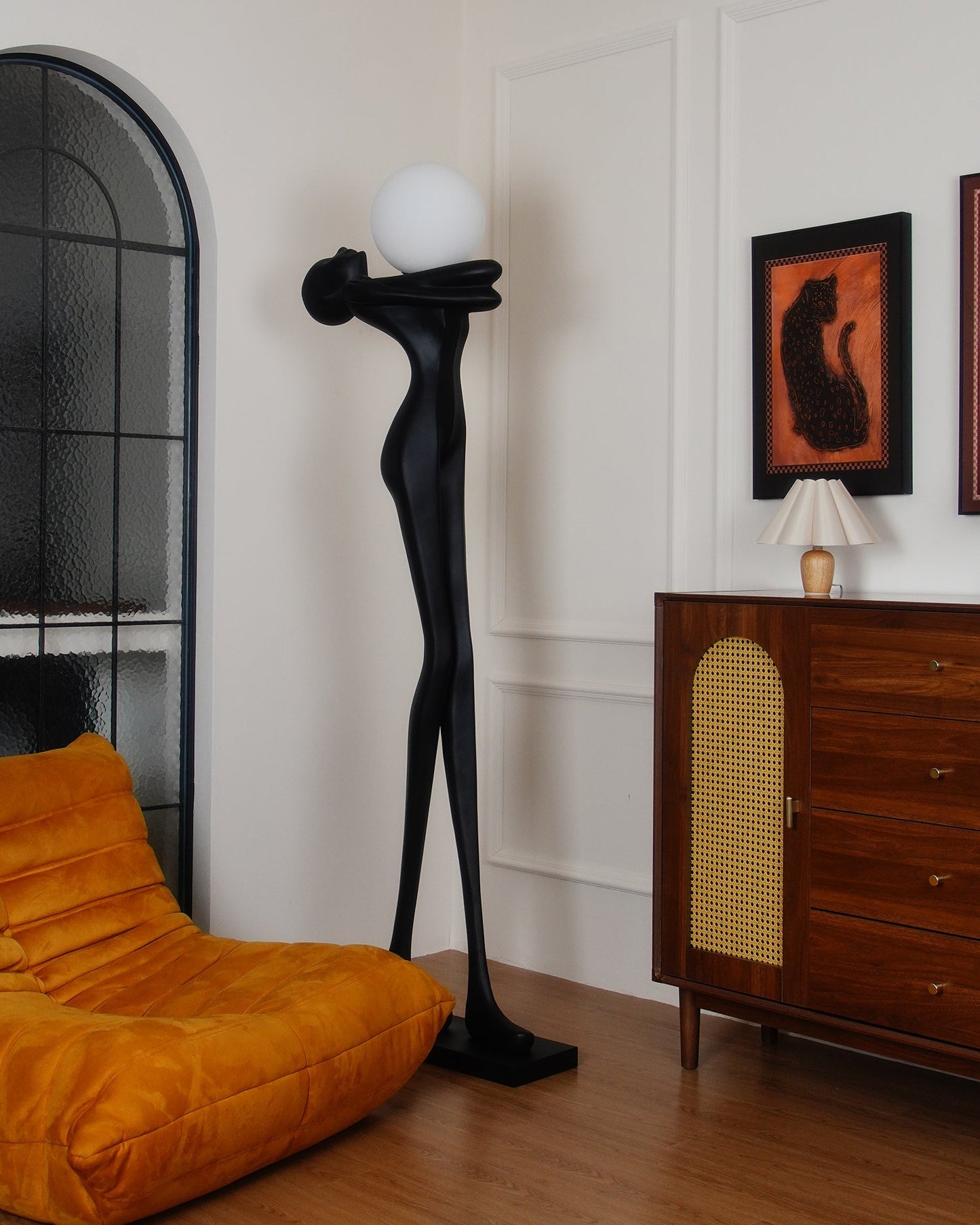 Embrace Ball Sculpture Standing Lamp Floor Lamp