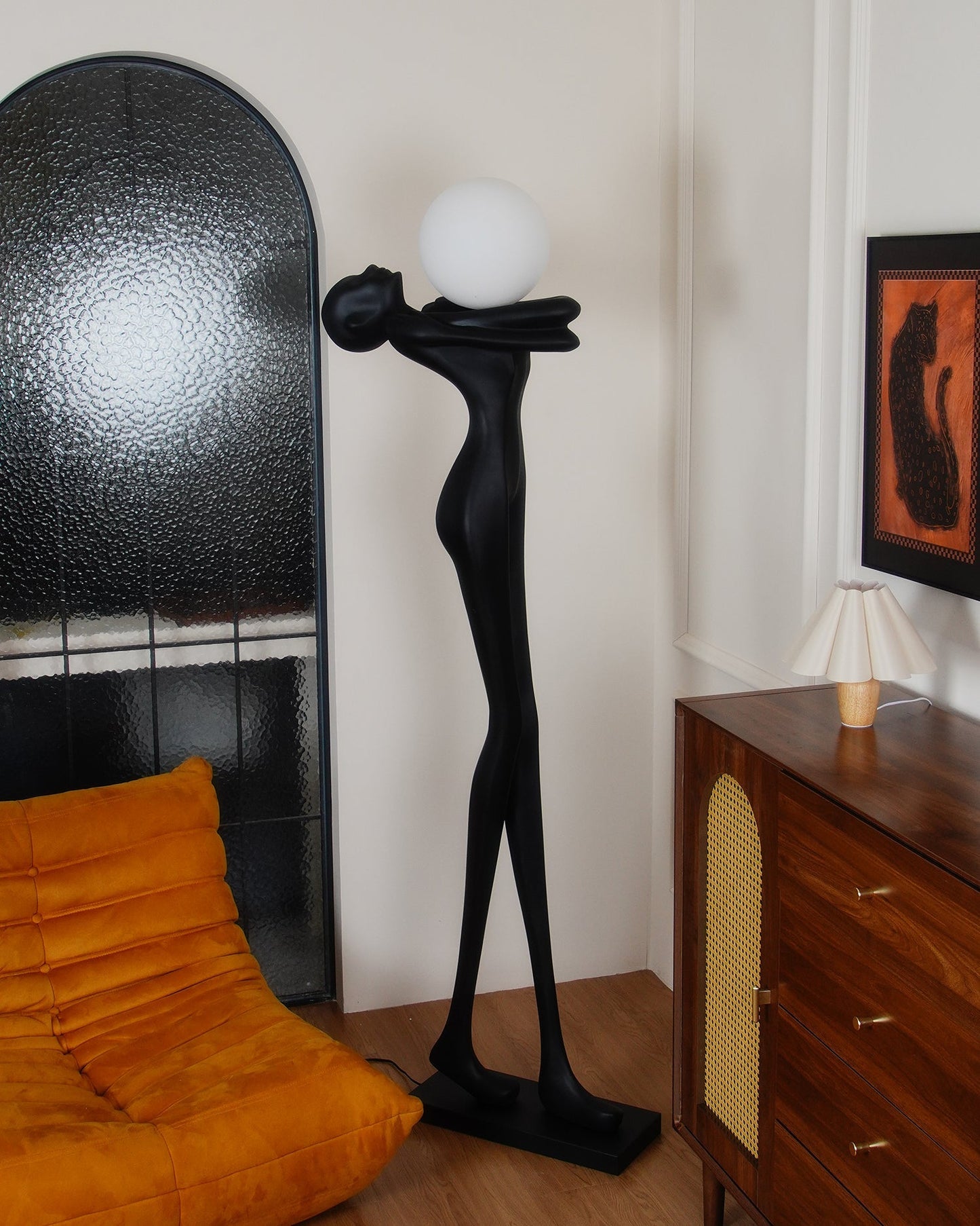 Embrace Ball Sculpture Standing Lamp Floor Lamp