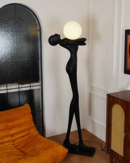 Embrace Ball Sculpture Standing Lamp Floor Lamp