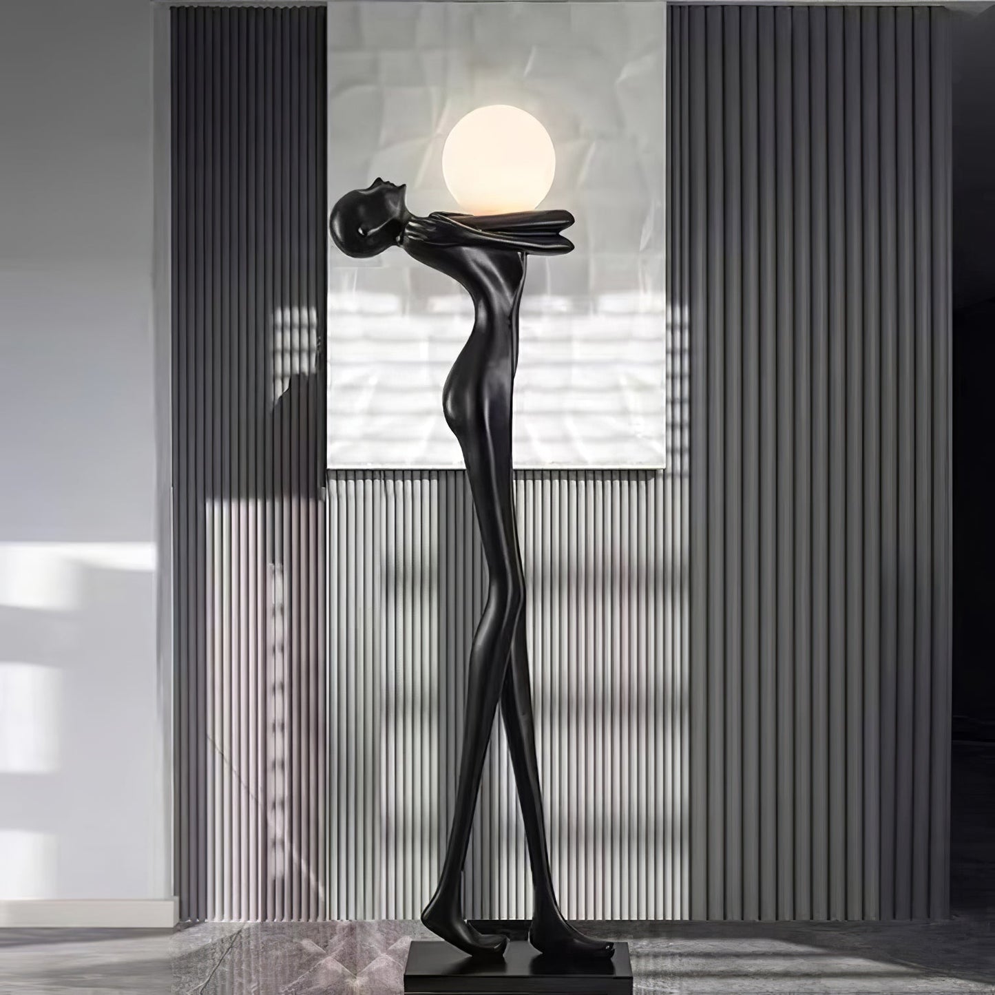 Embrace Ball Sculpture Standing Lamp Floor Lamp