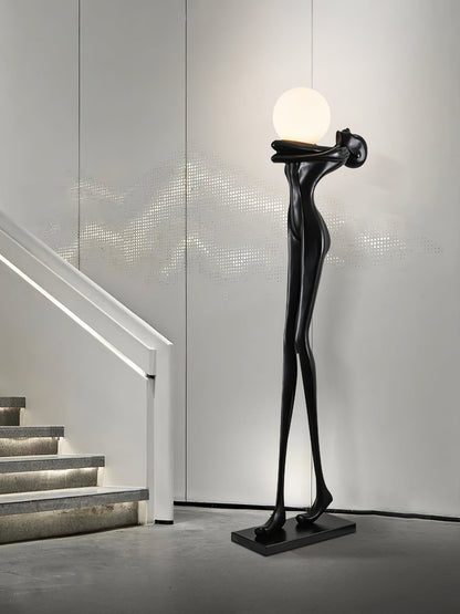 Embrace Ball Sculpture Standing Lamp Floor Lamp