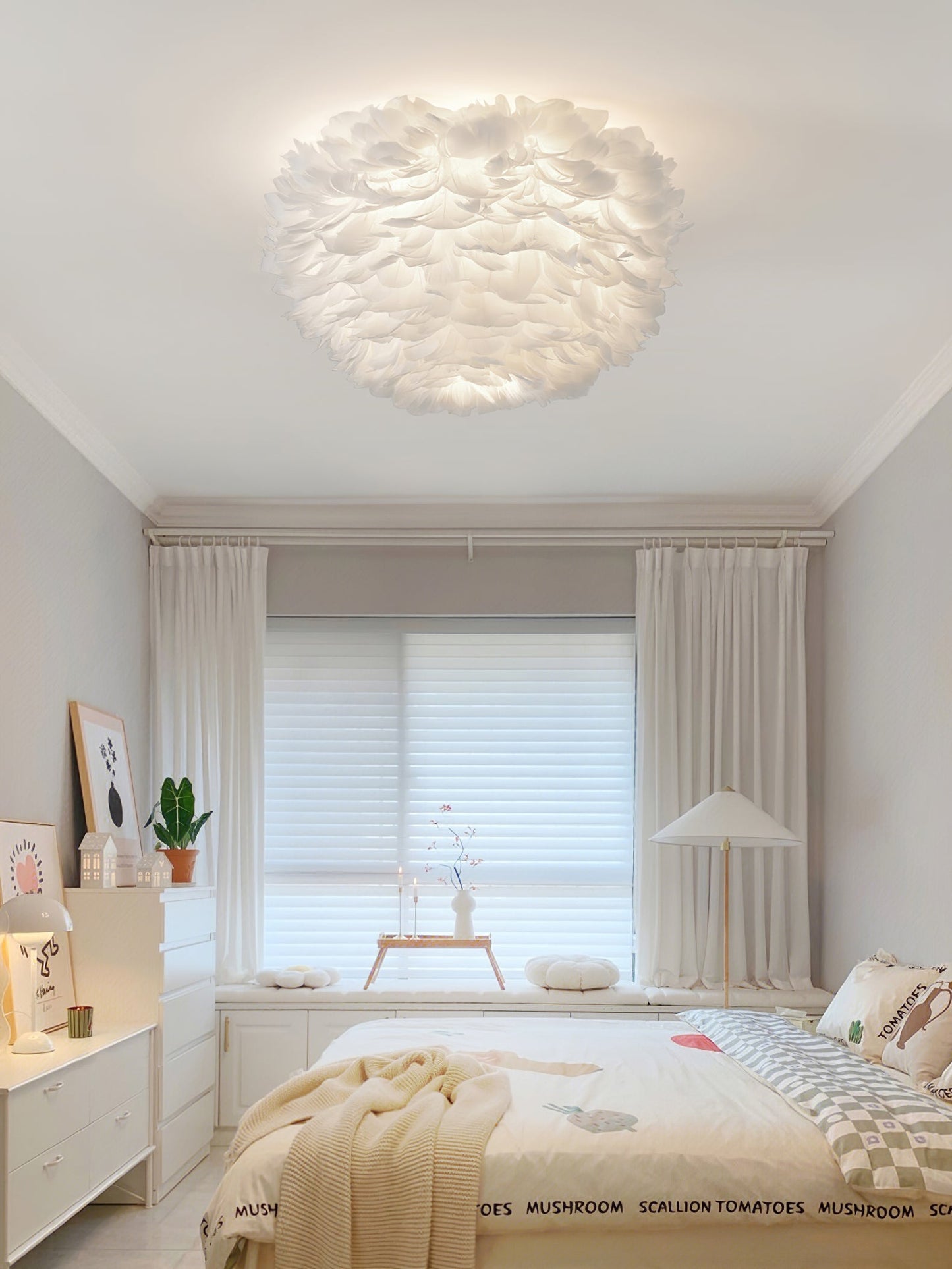 Feathered Ceiling-mounted light Ceiling Lamp