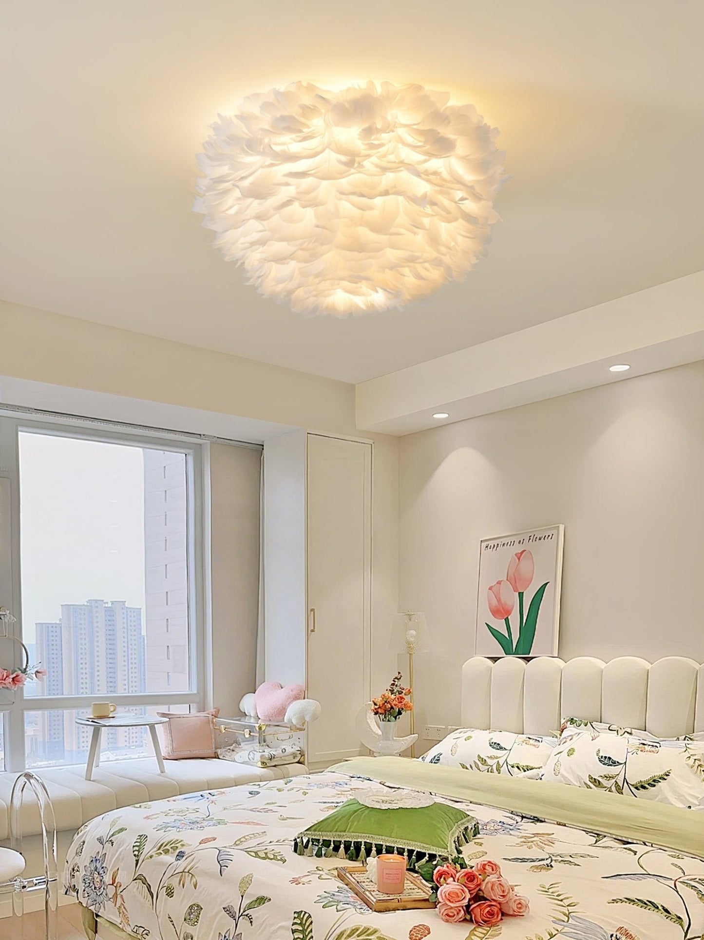 Feathered Ceiling-mounted light Ceiling Lamp